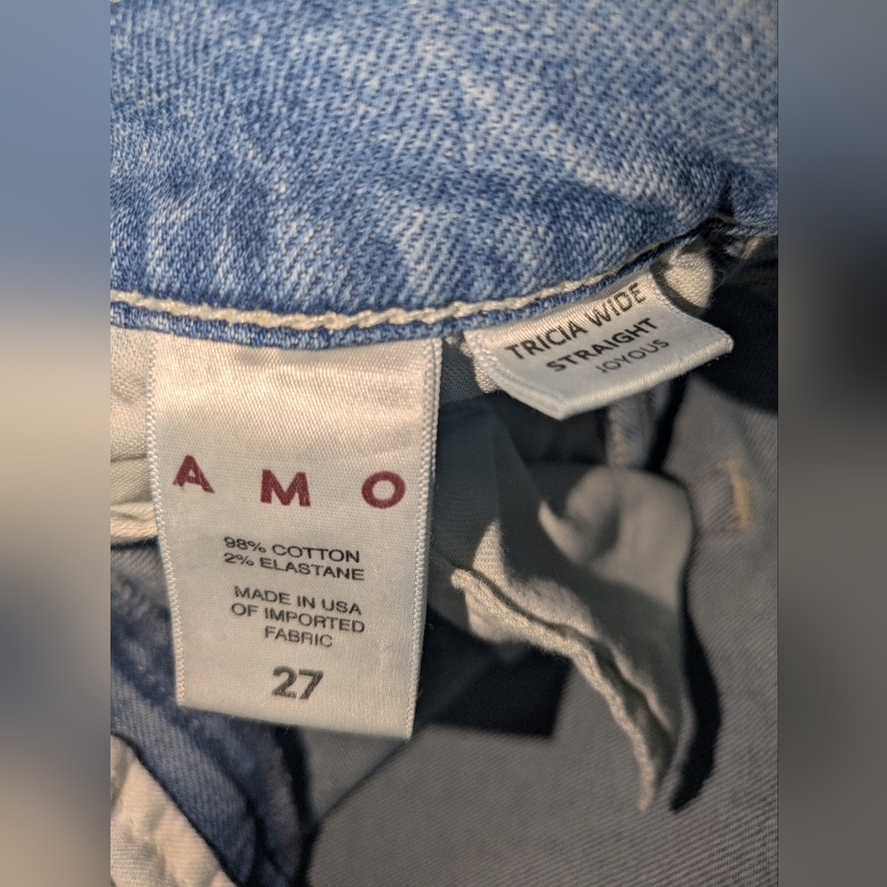AMO Tricia Wide Straight Jeans In Joyous Size 27 $290 Shopbop - Picture 10 of 11